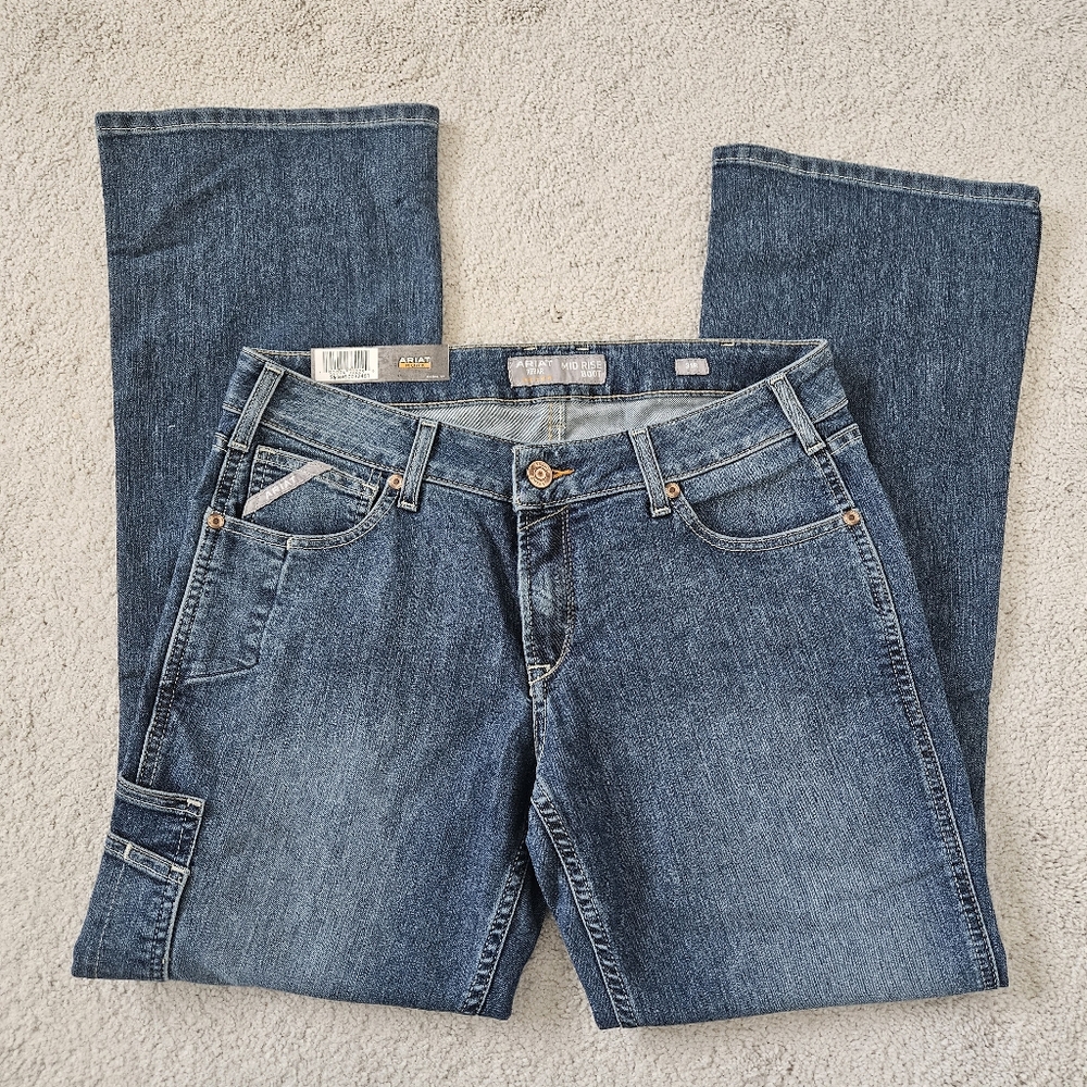 NWT Ariat | Rebar Mid Rise Raven DuraStretch In Sofia Boot Cut Jean Womens 31R - Picture 5 of 9